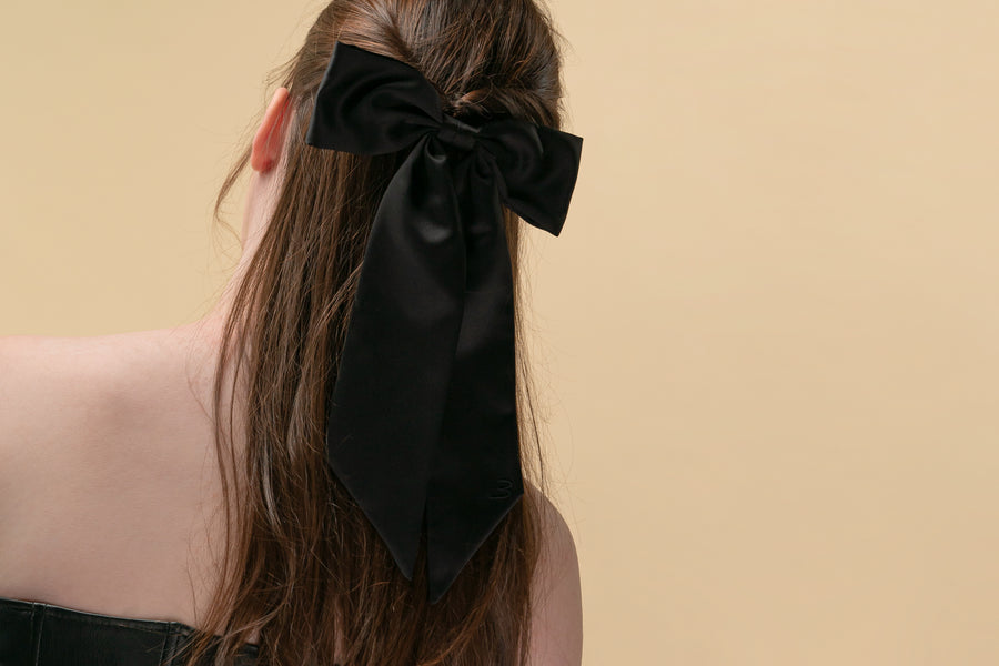 Bunny Bow Silk Hairclip