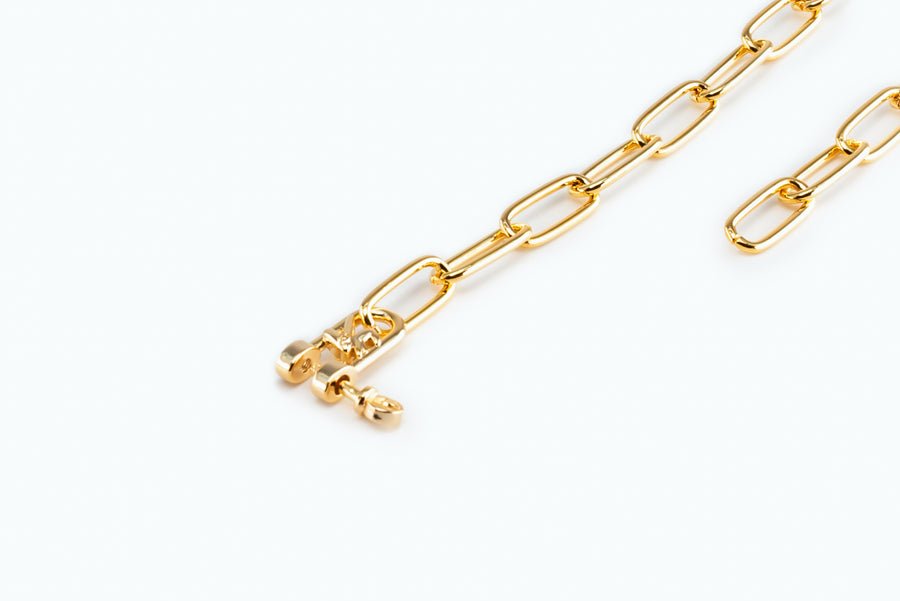 Electro Signature Chain Necklace Gold Violet