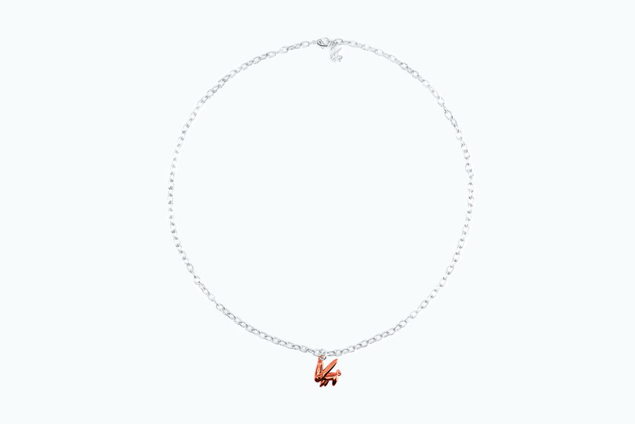 Electro Bunny Necklace (L) Silver Papaya