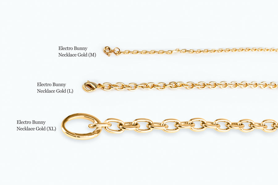 Electro Bunny Necklace (XL) Gold Black