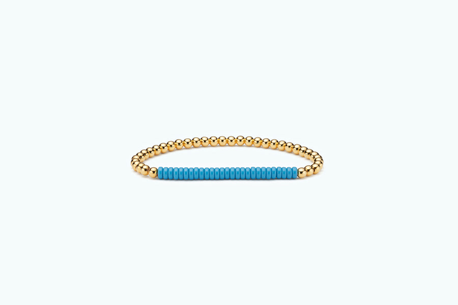 VITAMIN Gold Ball Bracelet Turquoise
