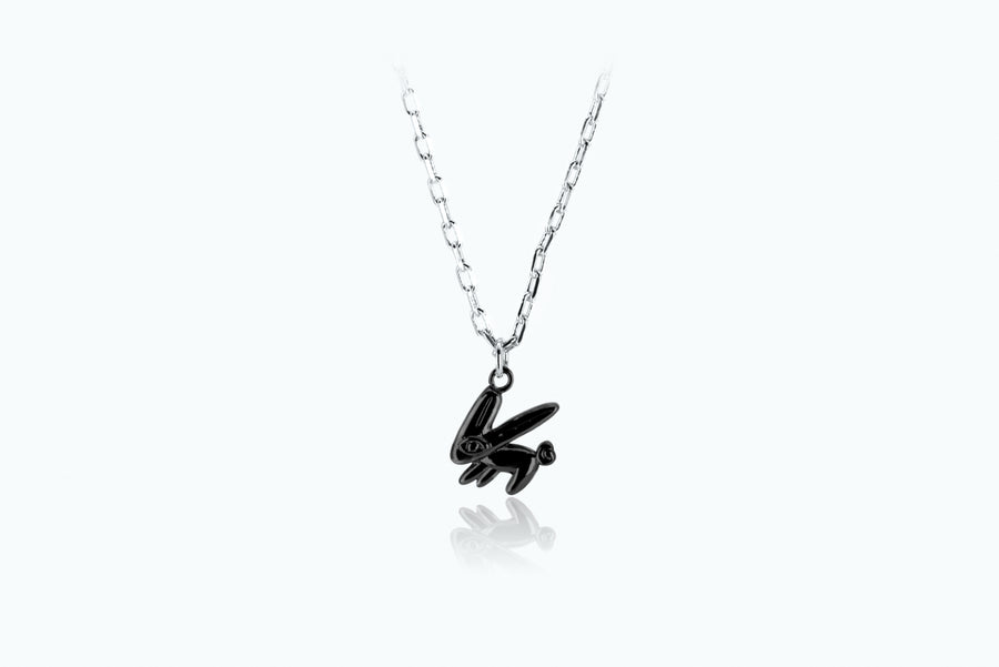 Electro Bunny Necklace (M) Silver Black