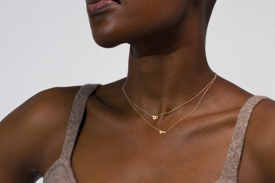 Essential Gold MM Chain Necklace Key (14K)