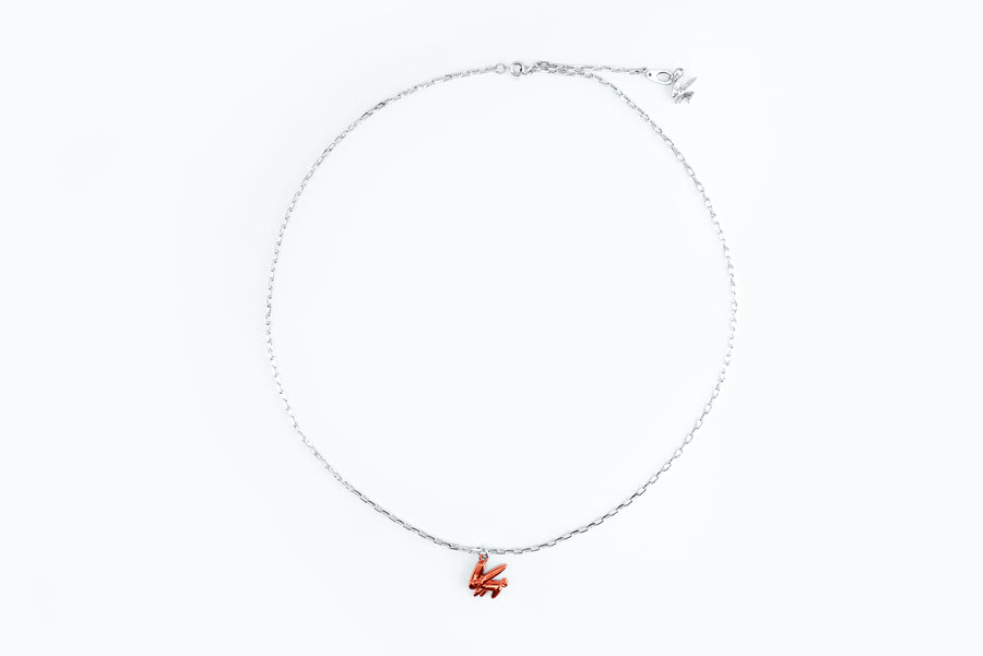 Electro Bunny Necklace (M) Silver Papaya