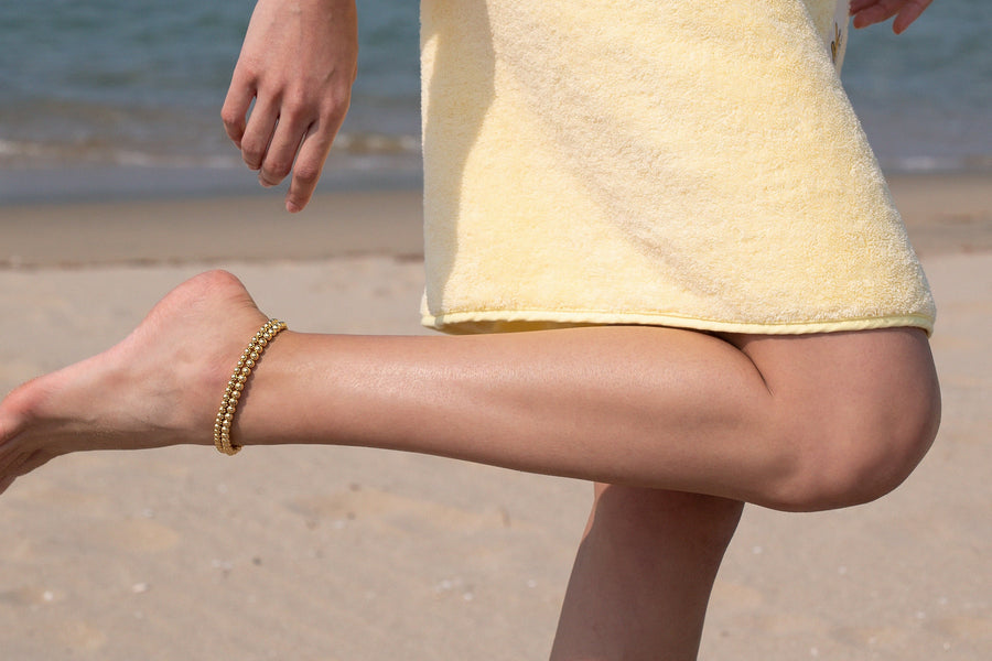 Essential Gold Ball Anklet 5mm