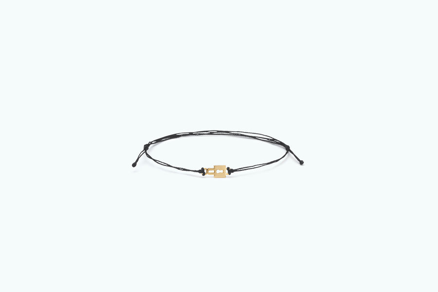 VITAMIN Gold Thread Bracelet Black Lock (14K)