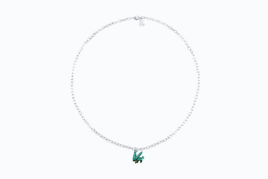 Electro Bunny Necklace (L) Silver Green