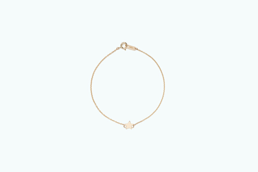 Essential Gold MM Chain Bracelet Star (14K)