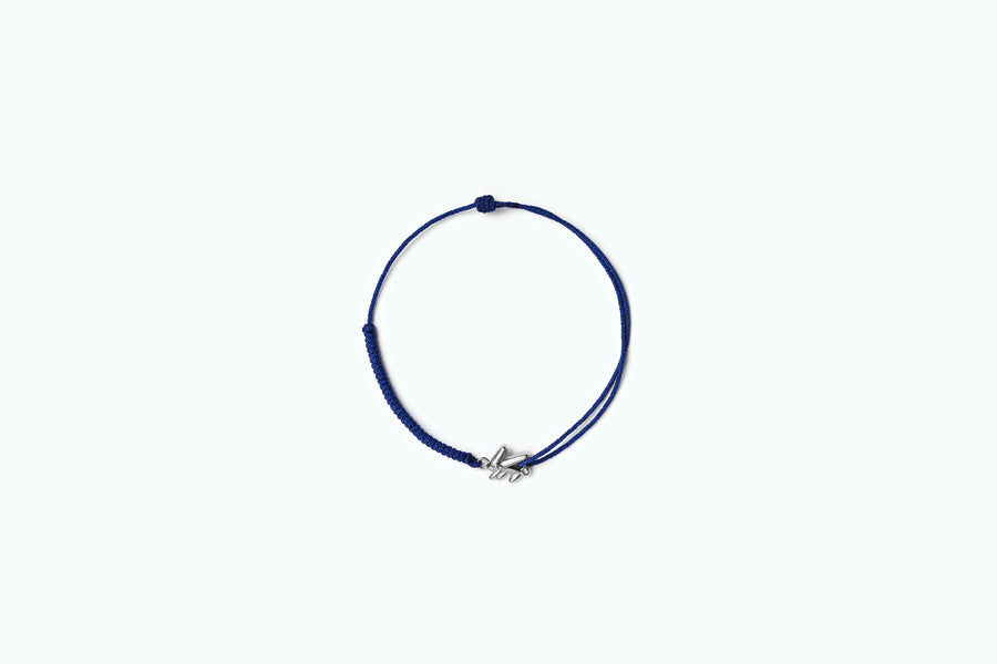 Bunny Vivid Vitamin Cord Bracelet Silver Blue