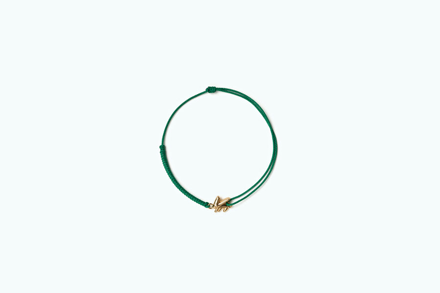 Bunny Vivid Vitamin Cord Bracelet Gold Green