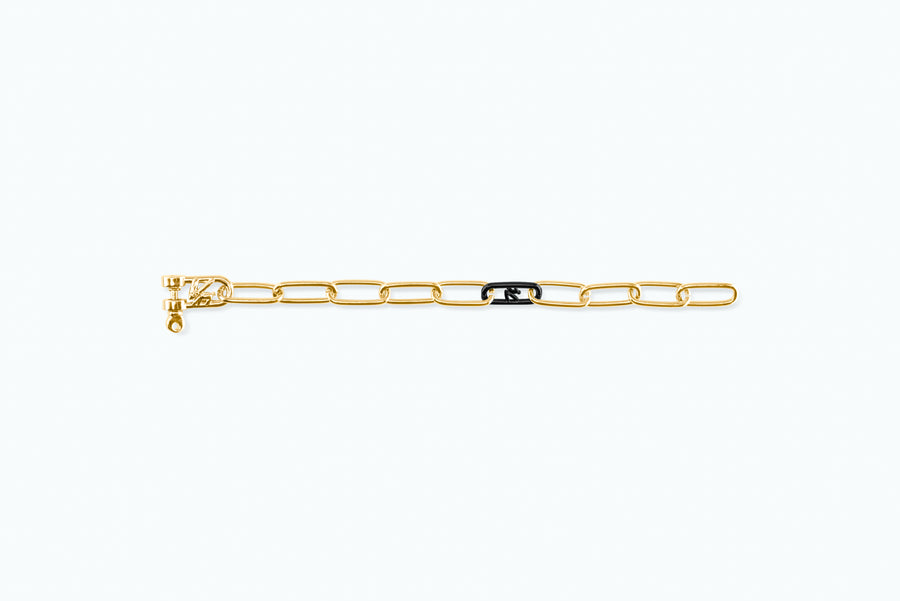 Electro Signature Chain Bracelet Gold Black
