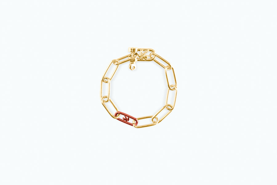 Electro Signature Chain Bracelet Gold Papaya
