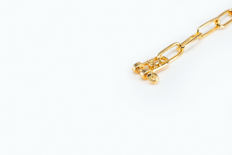 Electro Signature Chain Bracelet Gold Light Lavender