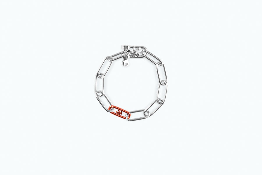 Electro Signature Chain Bracelet Silver Papaya