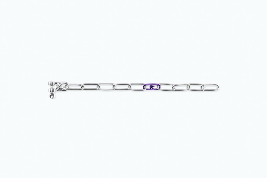 Electro Signature Chain Bracelet Silver Violet