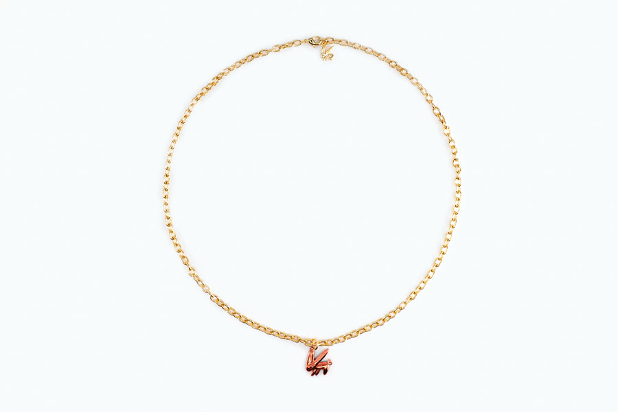 Electro Bunny Necklace (L) Gold Papaya