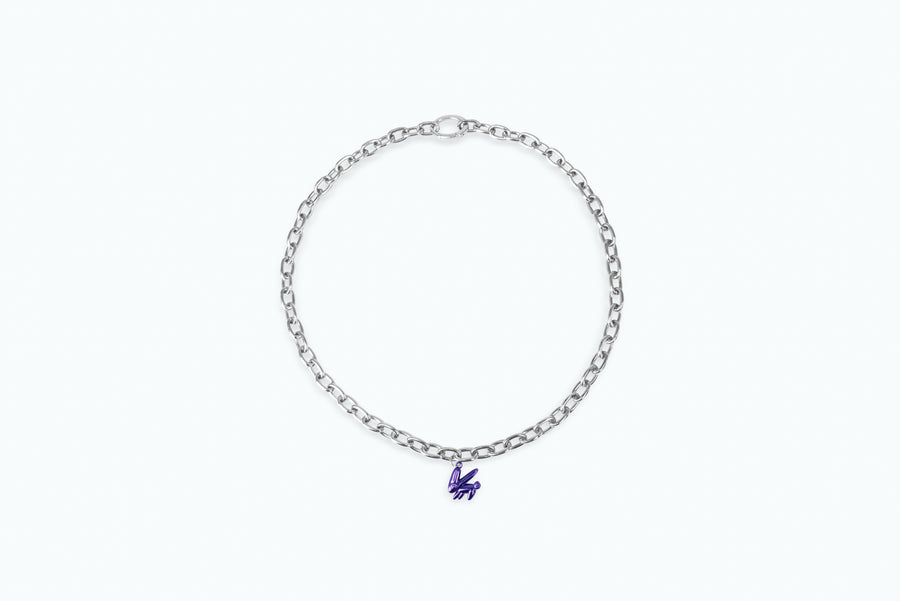 Electro Bunny Necklace (XL) Silver Violet
