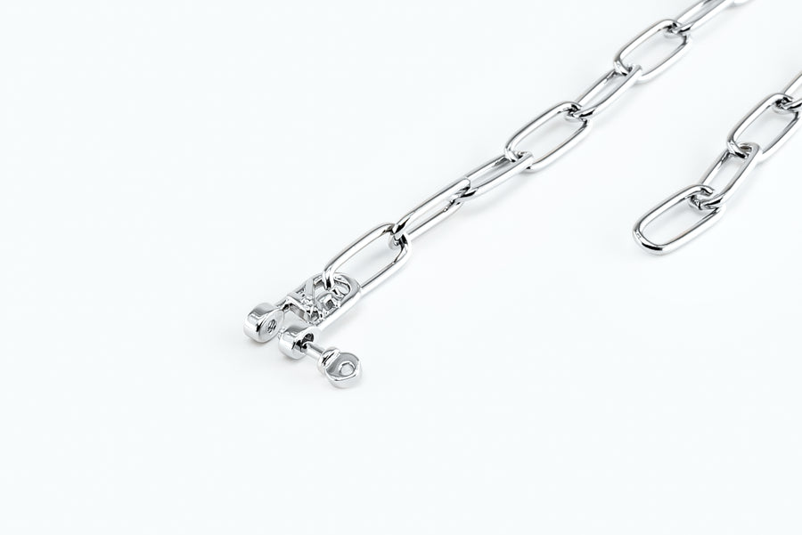 Electro Signature Chain Necklace Silver Violet